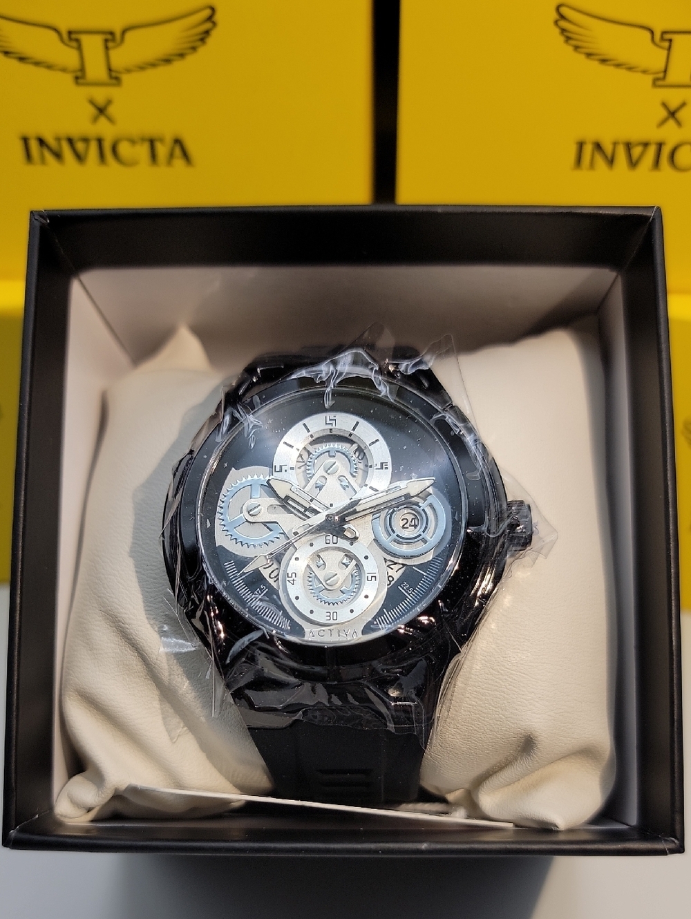 NWT Activa Drift X Invicta Men's Sport Watch - 44mm. Black Silver ACW9349-003 - Picture 4 of 12